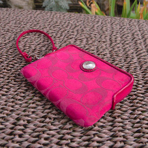 Pink Coach Wristlet
